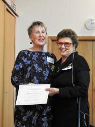  Margaret Dumbleton receiving Life Membership award 
